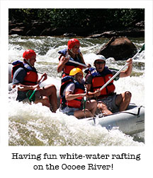 Jan white-water rafting