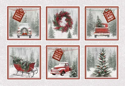 The original red truck fabric panel