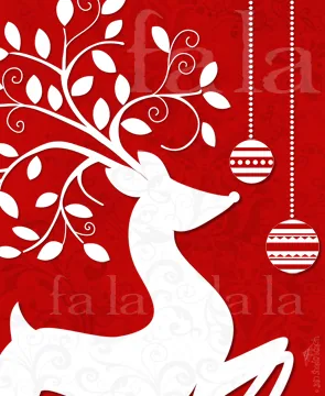 Deer with tree antlers