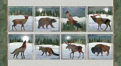 Moonlit stroll block panel